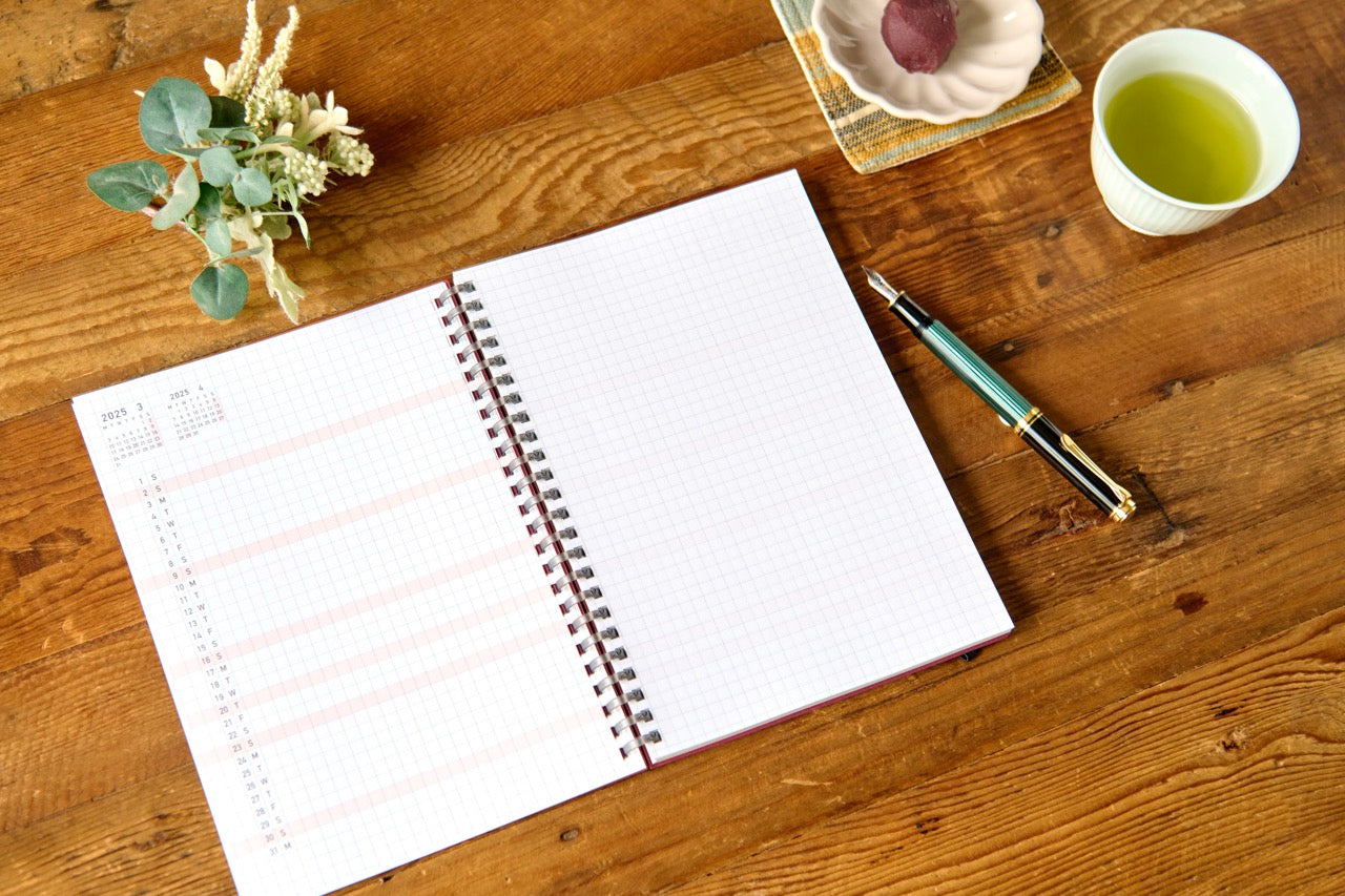 見開き1ページでスケジュールとメモ